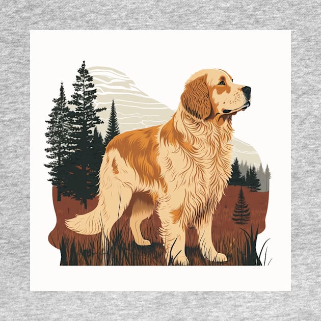 Golden Retriever in Autumn by Star Scrunch